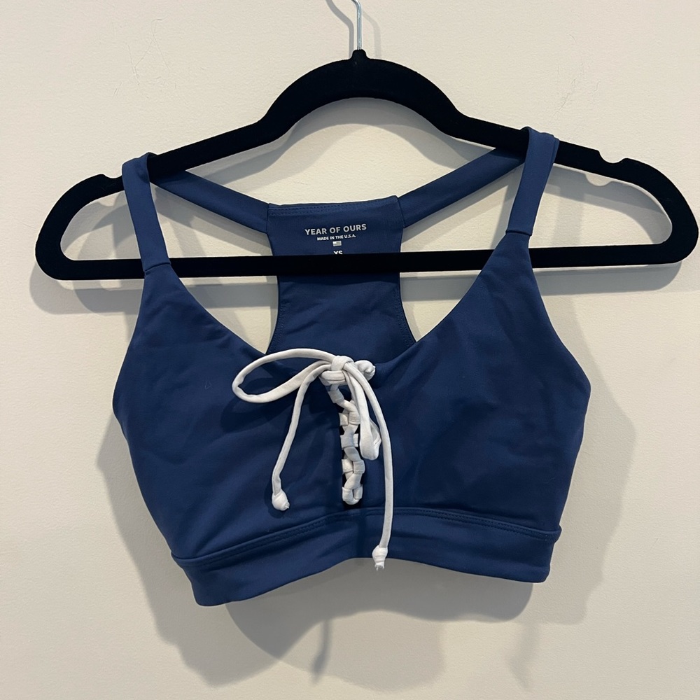 Year of Ours Navy Football Bra